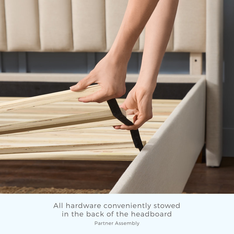 Mercury Row® Flemings Vertical Channel Tufted Wingback Upholstered